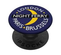 London Paris Brussels Night Ferry Rail Train Route Emblem PopSockets Adhesive PopGrip