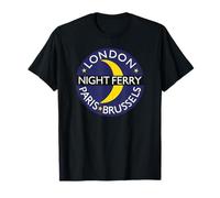 London Paris Brussels Night Ferry Rail Train Route Emblem T-Shirt