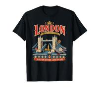 London Pigeon, Fun Iconic Tower Bridge and River Thames Value Graphic T-Shirt