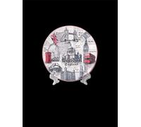 London Plate England Souvenir Ceramic Decorative Plates, 3 Sizes with Display Stand and D-Ring Hanger, Iconic Landmarks Design (Small)