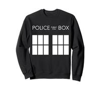 London Police Box Vintage British Icon Retro Minimalist Tour Sweatshirt