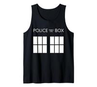 London Police Box Vintage British Icon Retro Minimalist Tour Tank Top