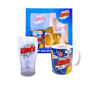 London Pop Art Beverage Set: Pint Glass, Coffee Mug & Coaster - 3 Piece Collection