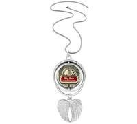 London Postage Revenue United Kingdom UK Pendant Angel Wings Rotating Necklace Jewelry