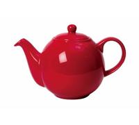 London Pottery 32160 Globe Teapot with Strainer, Ceramic, Red, Capacity 4 Cup (900 ml)