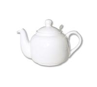 London Pottery 73210 Farmhouse Loose Leaf Teapot with Infuser, Ceramic, White, 4 Cup (1.2 Litre)