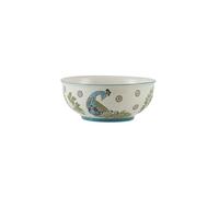 London Pottery Afternoon Tea Ceramic Teapot, Dinnerware Sets, Premium Plates and Bowls Set, Kitchen Porcelain Serving Dishes, Embossed Dishware Sets (Peacock Soup Bowl)