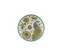 London Pottery Afternoon Tea Ceramic Teapot, Dinnerware Sets, Premium Plates and Bowls Set, Kitchen Porcelain Serving Dishes, Embossed Dishware Sets (Peacock Dinner Plate)