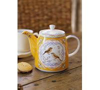 London Pottery Ceramic Bell Shaped Filter Bird 1 Litre Teapot Yellow