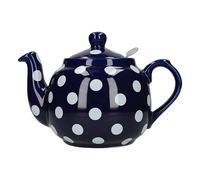 London Pottery Farmhouse Filter 4 Cup Teapot Blue With White Spots