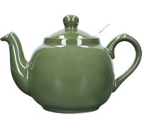 London Pottery Farmhouse Loose Leaf Teapot with Infuser, Ceramic, Green, 4 Cup (1.2 Litre)