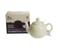 London Pottery Farmhouse Small Teapot with Infuser, Ceramic, Ivory, 2 Cup (600 ml)