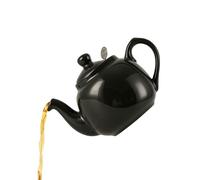 London Pottery Farmhouse Teapot with Infuser, Ceramic, GLOSS BLACK, 2 Cup (600 ml)