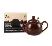 London Pottery Farmhouse Teapot with Infuser, Ceramic, Rockingham Brown, 2 Cup (600 ml)