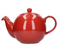 London Pottery Globe Large Teapot with Strainer, Ceramic, Red, 8 Cup (1.8 Litre)
