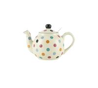 London Pottery Porcelain Tea Sets, Teapot with tea strainer for Tea/Coffee, Cups& Saucer Service for 1, Dinnerware Set, Plates, Bowls, and Mugs (Ivory Mulispot, Teapot with Infuser，600ml)