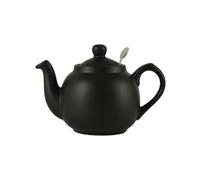 London Pottery Rustic Teapot with Infuser, Ceramic Matte Black, 2 Cup (600ml)