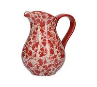 London Pottery Splash Milk Jug/Water Jug Pitcher, Stoneware, Red/White, 430 ml