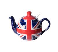 London Pottery Teapot with Infuser,Ceramic,Hand Painted Union Jack Limited Edition, 2 Cup(600ml)