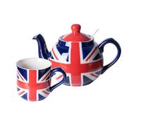 London Pottery Teapot with Infuser,Ceramic,Hand Painted Union Jack Limited Edition, 2 Cup(600ml); Mug, 8.5 fl oz (250 ml), Included One teapot and Mug