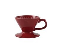 London Pottery V60 Coffee Dripper, Exquisite Porcelain Ceramic Manual Coffee Filter, Suitable for Pour Over Coffee in Office, Outdoor and Home Use (Red)