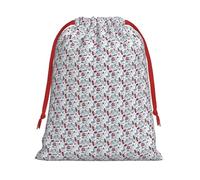 London Print Gift Drawstring Bag Holiday Party Wedding Birthdays Wrapping Seasonal Celebrations