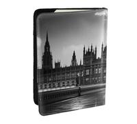 London Printed Passport Holder - 6.5 x 4.5 Inch RFID Blocking Travel Wallet,Stylish Passport Cover,Lightweight Document Organizer for Cards