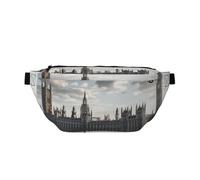 London Printed Waist Bag Adjustable Bum Bag Lightweight Travel Waist Fanny Pack Belt for Walking Cycling Hiking Travel