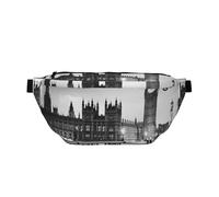 London Printed Waist Bag Adjustable Bum Bag Lightweight Travel Waist Fanny Pack Belt for Walking Cycling Hiking Travel
