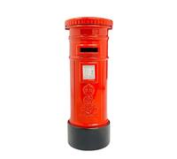 London Red Post Box Money Box Made of Die Cast Metal, London Collectable Souvenir, Metalic Red