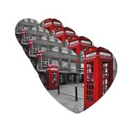 London Red Telephone Booth Car Air Freshener Cards for Women Men 4 Pack Cute Car Accessories Long Lasting Scent Car Diffuser Hanging Auto Aromatherapy Tablets Car Fresheners Gifts
