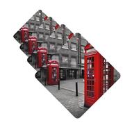 London Red Telephone Booth Car Air Freshener Cards for Women Men 4 Pack Cute Car Accessories Long Lasting Scent Car Diffuser Hanging Auto Aromatherapy Tablets Car Fresheners Gifts