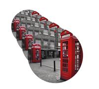 London Red Telephone Booth Car Air Freshener Cards for Women Men 4 Pack Cute Car Accessories Long Lasting Scent Car Diffuser Hanging Auto Aromatherapy Tablets Car Fresheners Gifts
