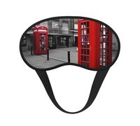 London Red Telephone Booth Sleep Mask for Side Sleeper, Light Blocking Night Masks for Sleeping Eye Mask for Women Men Eye Cover Soft Comfortable Eye Shade for Travel, Nap