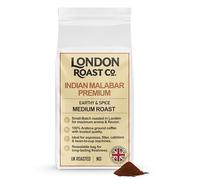 London Roast Co. Ground Coffee 1kg - Indian Malabar Premium Speciality Freshly Roasted Coffee - UK Medium Roast - Low Acid Earthy & Spice Notes - Filter & Cafetière