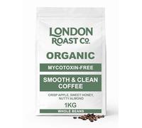 London Roast Co Smooth & Clean Coffee Beans 1kg - Mycotoxin-Free, Mold-Free & Lab-Tested - Smooth Low Acid Whole Bean Coffee - High Antioxidant Roast