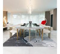London Rug Company by Dawn Ward - Rugs for Living Room 240x340cm, Luxury Modern Rug from Award-Winning Designer - Abstract Grey Area Rug for Bedroom, Dining Room, Hallway - Short Pile, Large - Mila