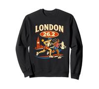 London Run Marathon Runner 26.2 Running Mens Womens Retro Sweatshirt