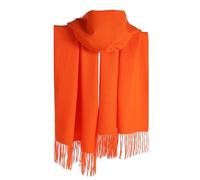 London Scarfs Cashmere Scarf Pashmina Shawls and Wraps for Women Warm Winter More Thicker Soft Scarves (Thick Cashmere Orange)