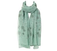 London Scarfs Dandelion Celebrity Designer Scarf Women Scarf Shawl Wrap (aqua blue)