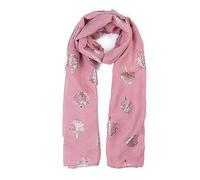 London Scarfs Glitter Mulberry Trees Scarf Women Foil Printed Tree Fashion Ladies Wrap (Dusty Pink)