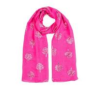 London Scarfs Glitter Mulberry Trees Scarf Women Foil Printed Tree Fashion Ladies Wrap (Hot Pink)