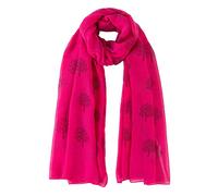 London Scarfs Glitter Mulberry Trees Scarf Women Foil Printed Tree Fashion Ladies Wrap (Hot Pink Without Glitter Mulberry Tree)