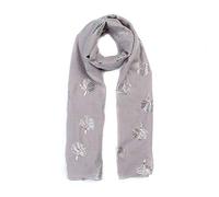 London Scarfs Glitter Mulberry Trees Scarf Women Foil Printed Tree Fashion Ladies Wrap (Light Silver)