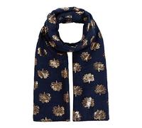 London Scarfs Glitter Mulberry Trees Scarf Women Foil Printed Tree Fashion Ladies Wrap (Navy)