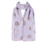London Scarfs Glitter Mulberry Trees Scarf Women Foil Printed Tree Fashion Ladies Wrap (Rose Gold Glitter Mulberry Lilac)