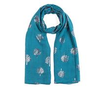 London Scarfs Glitter Mulberry Trees Scarf Women Foil Printed Tree Fashion Ladies Wrap (Teal Blue)