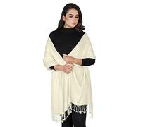 London Scarfs Pashmina Shawls and Wraps for Ladies Perfect Evening & Wedding Accessory for Women (Cream)