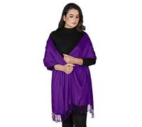 London Scarfs Pashmina Shawls and Wraps for Ladies Perfect Evening & Wedding Accessory for Women (Purple)