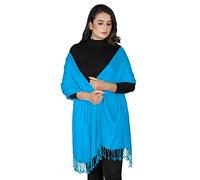 London Scarfs Pashmina Shawls and Wraps for Ladies Perfect Evening & Wedding Accessory for Women (Turquoise)